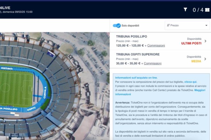 Napoli-Fiorentina tickets, heading for a sell-out: only a few tickets left (PHOTO)