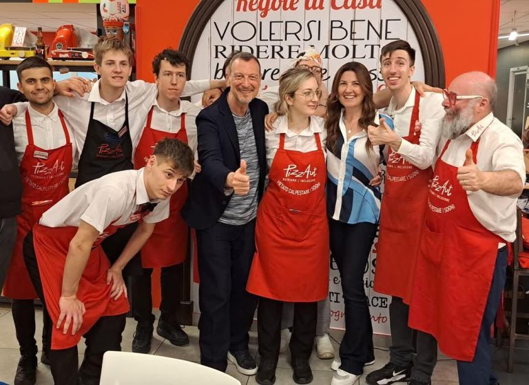 Put Amadeus, Giovanna, Mimmo Pesce and Elio to dinner one night: what a surprise at PizzAut!