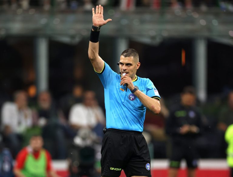 Milan,,Italy,-,April,26,,2026:,Referee,Simone,Sozza,Gestures