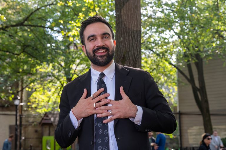 Democratic,Mayoral,Candidate,Zohran,Mamdani,Speaks,To,Volunteers,At,The